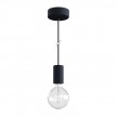 EIVA ELEGANT Outdoor pendant lamp with 1,5 mt textile cable, silicone ceiling rose and lamp holder IP65 water resistant