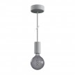 EIVA ELEGANT Outdoor pendant lamp with 1,5 mt textile cable, silicone ceiling rose and lamp holder IP65 water resistant