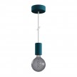 EIVA ELEGANT Outdoor pendant lamp with 1,5 mt textile cable, silicone ceiling rose and lamp holder IP65 water resistant