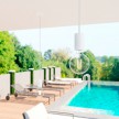 EIVA ELEGANT Outdoor pendant lamp with 1,5 mt textile cable, silicone ceiling rose and lamp holder IP65 water resistant