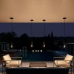 EIVA ELEGANT Outdoor pendant lamp with 1,5 mt textile cable, silicone ceiling rose and lamp holder IP65 water resistant