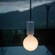 EIVA ELEGANT Outdoor pendant lamp with 1,5 mt textile cable, silicone ceiling rose and lamp holder IP65 water resistant