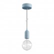 EIVA PASTEL Outdoor pendant lamp with 1,5 mt textile cable, colorful silicone ceiling rose and lamp holder IP65 water resistant