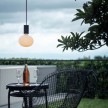 EIVA ELEGANT Outdoor pendant lamp with 5 mt  textile cable, decentralizer,  ceiling rose and lamp holder IP65 water resistant