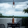 EIVA PASTEL Outdoor pendant lamp with 5 mt  textile cable, decentralizer,  ceiling rose and lamp holder IP65 water resistant