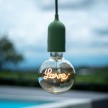 EIVA PASTEL Outdoor pendant lamp with 5 mt  textile cable, decentralizer,  ceiling rose and lamp holder IP65 water resistant