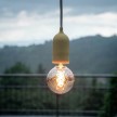 EIVA PASTEL Outdoor pendant lamp with 5 mt  textile cable, decentralizer,  ceiling rose and lamp holder IP65 water resistant