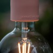 EIVA PASTEL Outdoor pendant lamp with 5 mt  textile cable, decentralizer,  ceiling rose and lamp holder IP65 water resistant