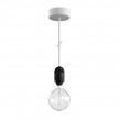 EIVA Outdoor pendant lamp for lampshades with 1,5 mt textile cable, silicone ceiling rose and lamp holder IP65 water resistant