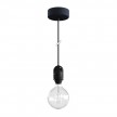 EIVA Outdoor pendant lamp for lampshades with 1,5 mt textile cable, silicone ceiling rose and lamp holder IP65 water resistant