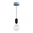 EIVA Outdoor pendant lamp for lampshades with 1,5 mt textile cable, silicone ceiling rose and lamp holder IP65 water resistant