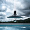 EIVA Outdoor pendant lamp for lampshades with 1,5 mt textile cable, silicone ceiling rose and lamp holder IP65 water resistant