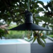 EIVA Outdoor pendant lamp for lampshades with 1,5 mt textile cable, silicone ceiling rose and lamp holder IP65 water resistant