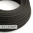 Large section electric cable 3x1,50 round - covered by Natural Anthracite Linen RN03