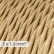 Large section electric cable 3x1,50 twisted - covered by Jute TN06