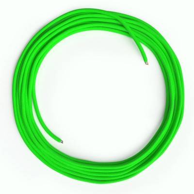 LAN Ethernet Cable Cat 5e without RJ45 plugs - Rayon Fabric RF06 Neon Green