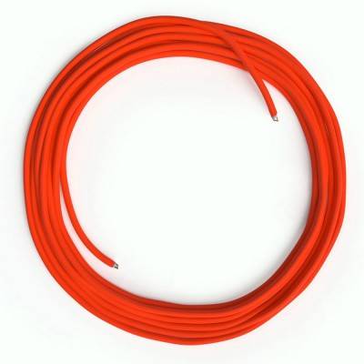 LAN Ethernet Cable Cat 5e without RJ45 plugs - Rayon Fabric RF15 Neon Orange