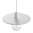 Oversize Ellepì flat lampshade in Dibond for outdoor pendant lighting, diameter 40 cm - Made in Italy