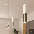 Made in Italy pendant lamp complete with fabric cable and Tub-E14 double lampshade