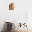 Shiny Copper Metal Bell Lampshade with cable retainer and E27 lamp holder