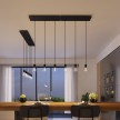 3-light pendant lamp with 675 mm rectangular XXL Rose-One, featuring fabric cable and metal finishes