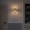 Fermaluce Cottage, ceramics wall light with lampshade and bent extension