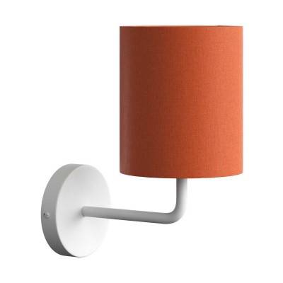 Fermaluce Metal metal wall light with lampshade and bent extension - White - Lobster Cinette