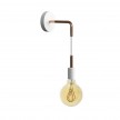 Fermaluce Metal wall light with bent extension and pendant lamp holder