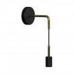 Fermaluce Metal wall light with bent extension and pendant lamp holder