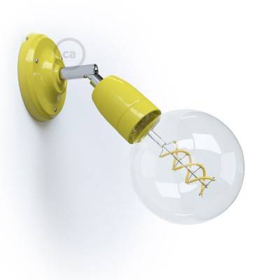 Fermaluce Color 90°, the adjustable porcelain flush light - Yellow