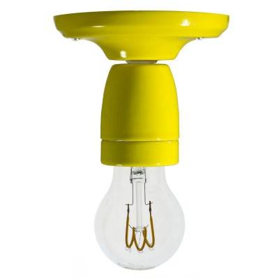 Fermaluce Color, the colorful porcelain wall or ceiling light source - Yellow