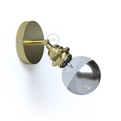 Fermaluce Metal 90°, the adjustable wall or ceiling light source E27 threaded lamp holder - Brass