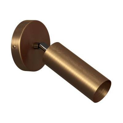 Fermaluce Metal adjustable spotlight, metal wall light with Tub-E14 - Brushed bronze