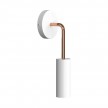 Fermaluce Metal, metal wall light with Tub-E14 and bent extension