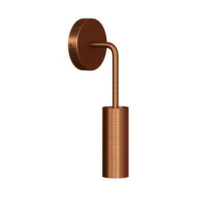 Fermaluce Metal, metal wall light with Tub-E14 and bent extension - Brushed copper