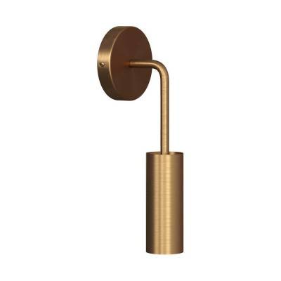 Fermaluce Metal, metal wall light with Tub-E14 and bent extension - Brushed bronze