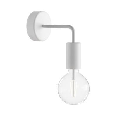 Fermaluce EIVA ELEGANT with L-shaped extension, ceiling rose and lamp holder IP65 waterproof - White