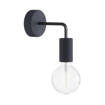 Fermaluce EIVA ELEGANT with L-shaped extension, ceiling rose and lamp holder IP65 waterproof - Carbon black