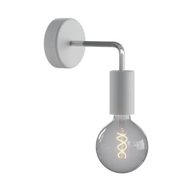 Fermaluce EIVA ELEGANT with L-shaped extension, ceiling rose and lamp holder IP65 waterproof - Glacier grey