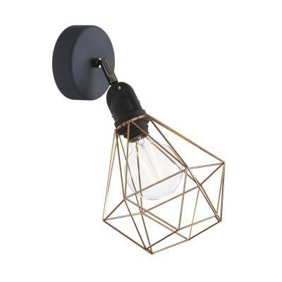 Fermaluce EIVA with Diamond lampshade, adjustable joint and lamp holder IP65 waterproof - Copper