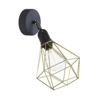 Fermaluce EIVA with Diamond lampshade, adjustable joint and lamp holder IP65 waterproof - Brass