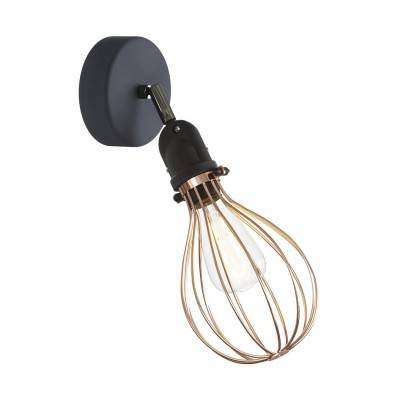 Fermaluce EIVA with Drop lampshade, adjustable joint and lamp holder IP65 waterproof - Copper