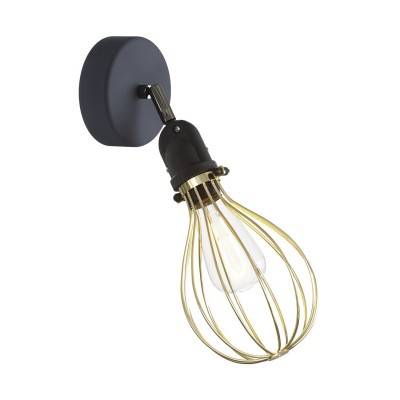 Fermaluce EIVA with Drop lampshade, adjustable joint and lamp holder IP65 waterproof - Brass