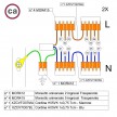 WAGO connector kit compatible with 2x cable for 7 hole ceiling rose