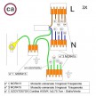 WAGO connector kit compatible with 3x cable for 4 hole ceiling rose