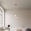 2-light multi-pendant lamp featuring fabric cable and metal finishes