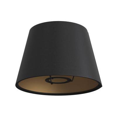 Impero fabric lampshade for E27 fitting for table or wall lamp - Made in Italy - Black Cinette