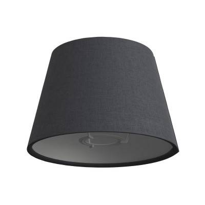 Impero fabric lampshade for E27 fitting for table or wall lamp - Made in Italy - Canvas Anthracite