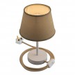 Alzaluce with Impero lampshade, metal table lamp with english plug, cable and switch