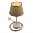 Alzaluce with Impero lampshade, metal table lamp with english plug, cable and switch